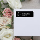 Search for family last name return address labels Black and white