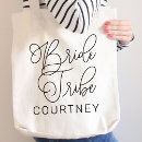 Search for bride tribe tote bags Black and white