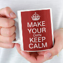 Search for keep calm mugs red
