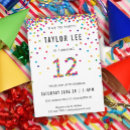 Search for 12 years birthday invitations Rainbow