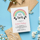 Search for twin girl shower invitations Pink and blue