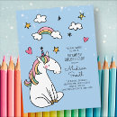Search for heart birthday invitations Unicorn