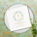 Search for christening napkins Gold foil