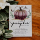 Search for pink gold pumpkin invitations Rustic