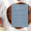 Search for dusty blue wedding menus Classic
