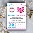 Search for baseballs or bows invitations He or she