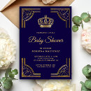 Search for gold crown baby shower invitations Fancy