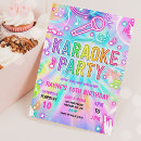 Search for music birthday invitations Neon birthday party