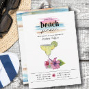 Search for beach picnic invitations Watercolor