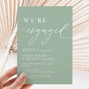 Search for we are engaged invitations Sage green