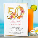 Search for pretty 50th birthday invitations Gold