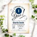 Search for black white 1st birthday invitations Vintage