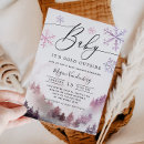 Search for snowflake baby girl shower invitations Modern