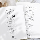 Search for simple script wedding programmes Black and white