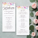 Search for 4x9 wedding programs Watercolor floral