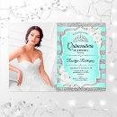 Search for mint green quinceanera invitations Tiara