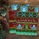 Search for ugly christmas sweater pattern postcards Xmas