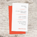 Search for red orange business cards stylish