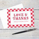 Search for red plaid thank you cards Rustic