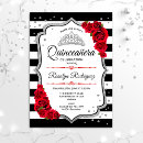 Search for red white black quinceanera invitations For her