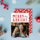 Search for single photo cards Merry and bright