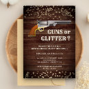 Search for guns or glitter invitations Rustic