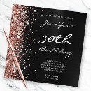 Search for rose gold ombre and black invitations Modern