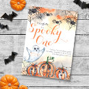 Search for the spooky one birthday invitations Cute