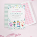 Search for alice in wonderland 1st birthday invitations Cute
