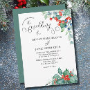 Search for rustic christmas wedding invitations Holly