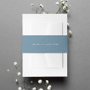 Search for dusty blue invitation belly bands Solid colour