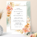 Search for peach and mint green wedding invitations Watercolor floral