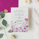 Search for magenta floral wedding invitations Modern
