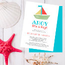 Search for ahoy its a boy invitations Sailboat