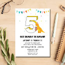 Search for boys 5th birthday invitations Dinosaur