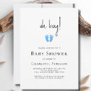 Search for modern baby boy shower invitations Minimal