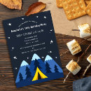 Search for boy sleepover invitations Camping