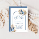 Search for dusty blue baby boy shower invitations Boho