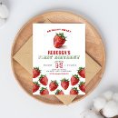 Search for berry 1st birthday invitations Gingham
