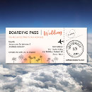 Search for sunset wedding invitations Boarding pass