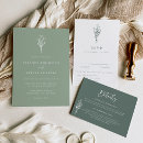 Search for sage green wedding invitations Botanical