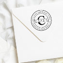 Search for classic monogram return address rubber stamps Modern