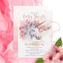 Search for unicorn baby girl shower invitations Magical celebration
