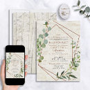 Search for geometric greenery wedding invitations Rustic