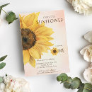 Search for sunflower 1st birthday invitations Watercolor
