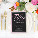 Search for pink and black invitations 50 and fabulous