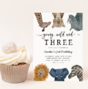 Search for 3rd boy birthday invitations Safari