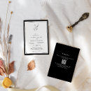 Search for leafy wedding invitations Black and white