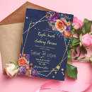 Search for navy blue and orange weddings Floral