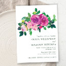Search for magenta floral wedding invitations Rustic
